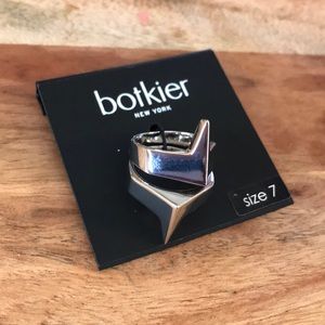 Botkier Silver Spear Stacking Rings Size 7
